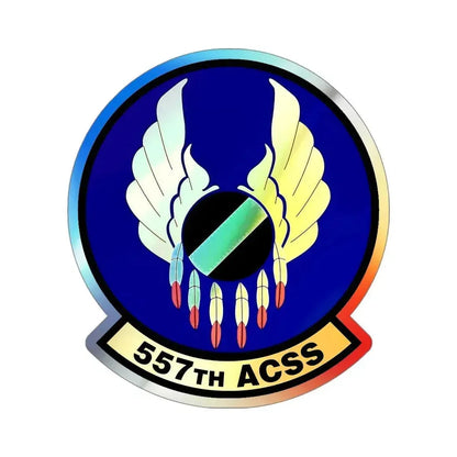 557th Aircraft Sustainment Squadron (U.S. Air Force) Holographic STICKER Die-Cut Vinyl Decal 4 Inch Holographic - The Sticker Space