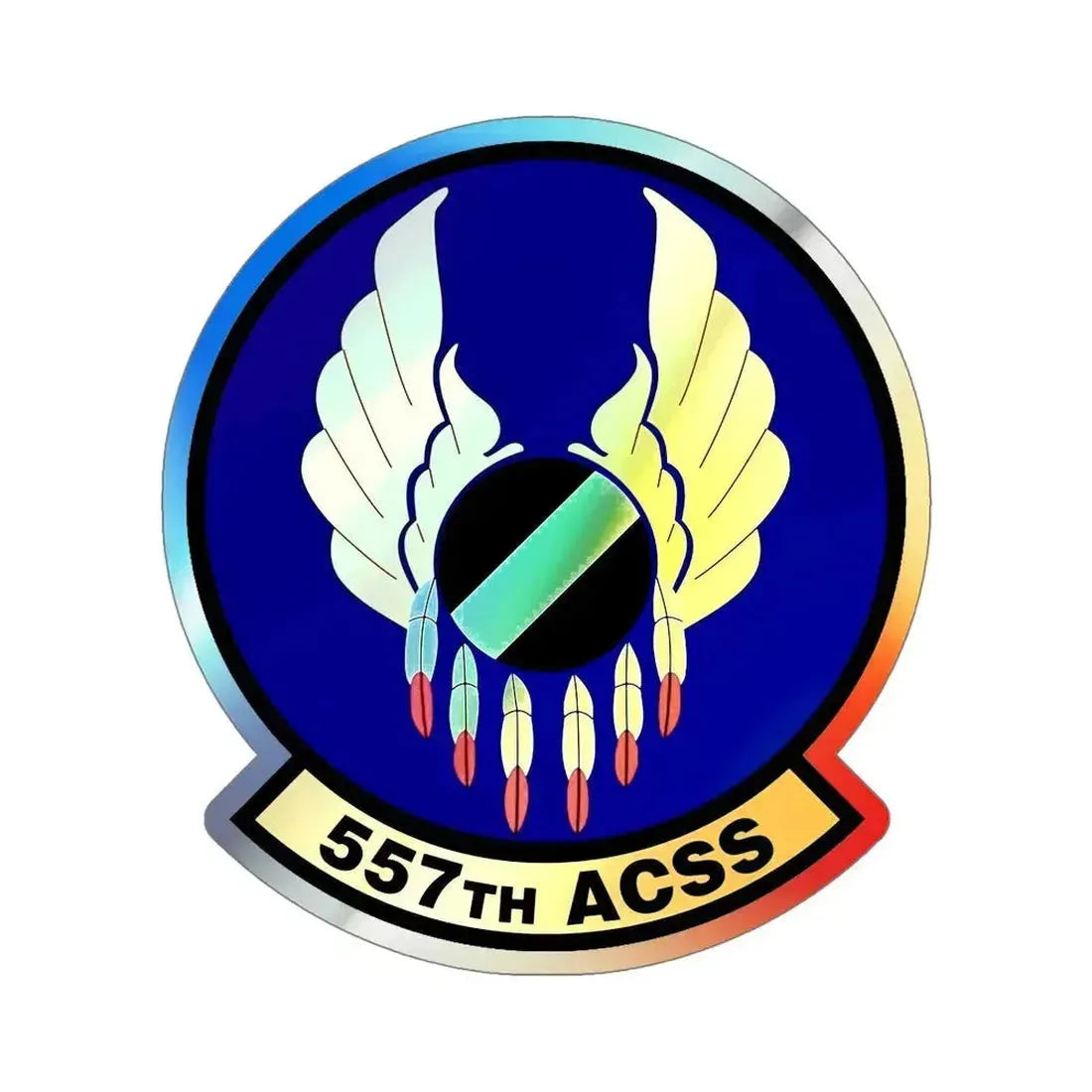557th Aircraft Sustainment Squadron (U.S. Air Force) Holographic STICKER Die-Cut Vinyl Decal 5 Inch Holographic - The Sticker Space