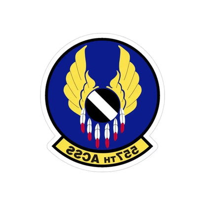 557th Aircraft Sustainment Squadron (U.S. Air Force) REVERSE PRINT Transparent Die-Cut STICKER 3 Inch Die-Cut Transparent - The Sticker Space