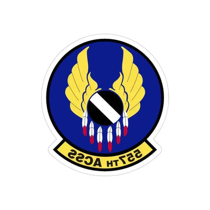 557th Aircraft Sustainment Squadron (U.S. Air Force) REVERSE PRINT Transparent Die-Cut STICKER 4 Inch Die-Cut Transparent - The Sticker Space
