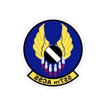 557th Aircraft Sustainment Squadron (U.S. Air Force) REVERSE PRINT Transparent Die-Cut STICKER 5 Inch Die-Cut Transparent - The Sticker Space