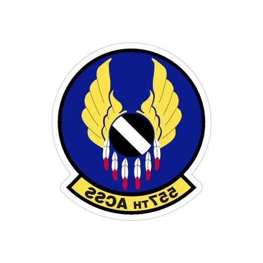 557th Aircraft Sustainment Squadron (U.S. Air Force) REVERSE PRINT Transparent Die-Cut STICKER 6 Inch Die-Cut Transparent - The Sticker Space