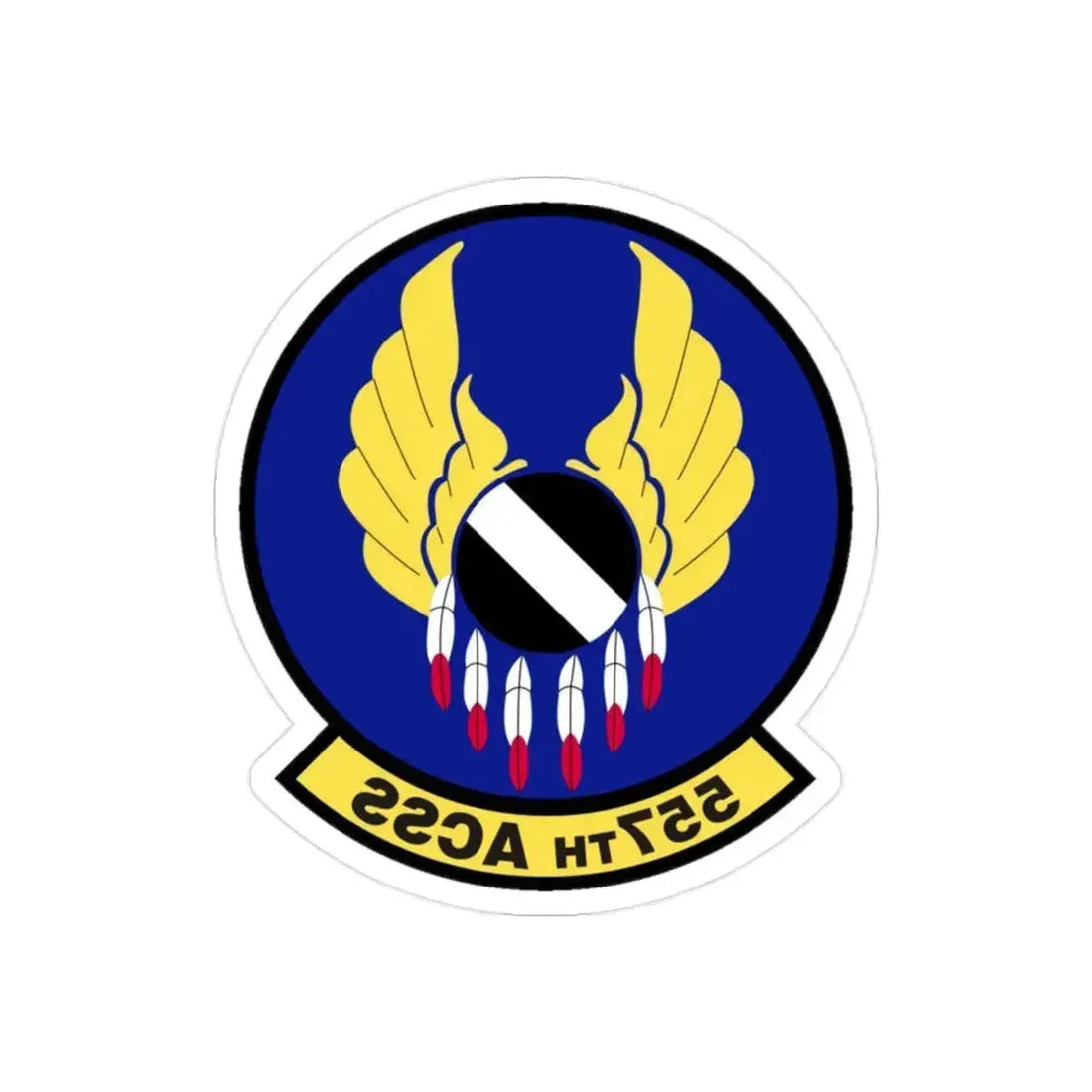 557th Aircraft Sustainment Squadron (U.S. Air Force) REVERSE PRINT Transparent Die-Cut STICKER - The Sticker Space
