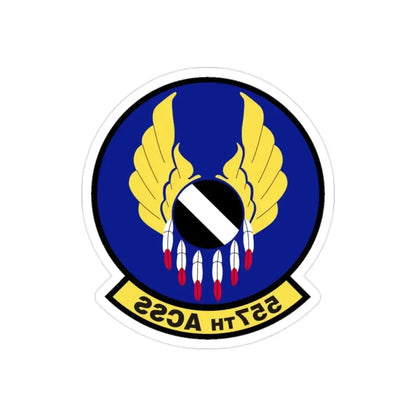 557th Aircraft Sustainment Squadron (U.S. Air Force) REVERSE PRINT Transparent Die-Cut STICKER - The Sticker Space