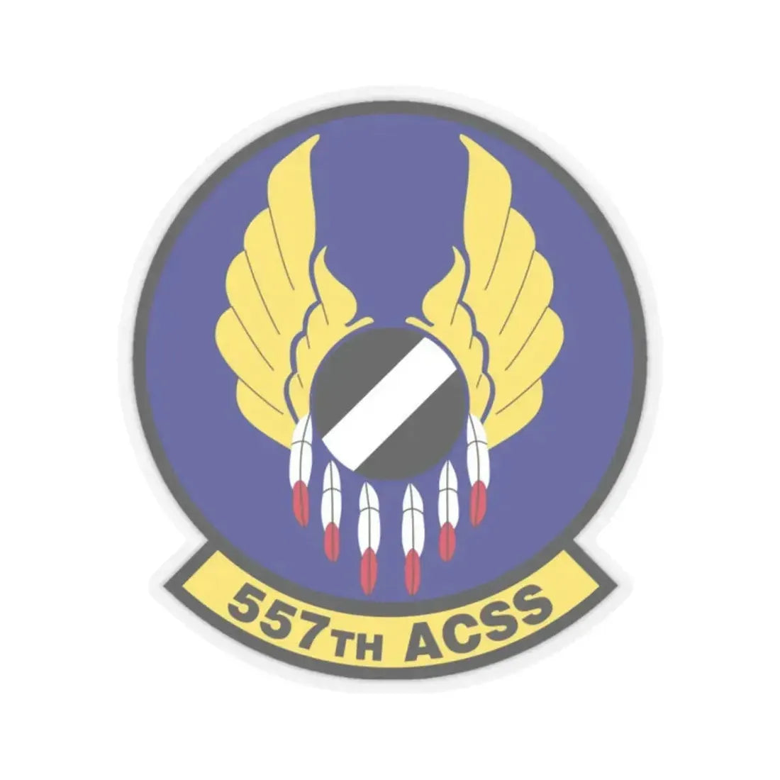 557th Aircraft Sustainment Squadron (U.S. Air Force) STICKER Vinyl Kiss-Cut Decal 2 Inch Transparent - The Sticker Space