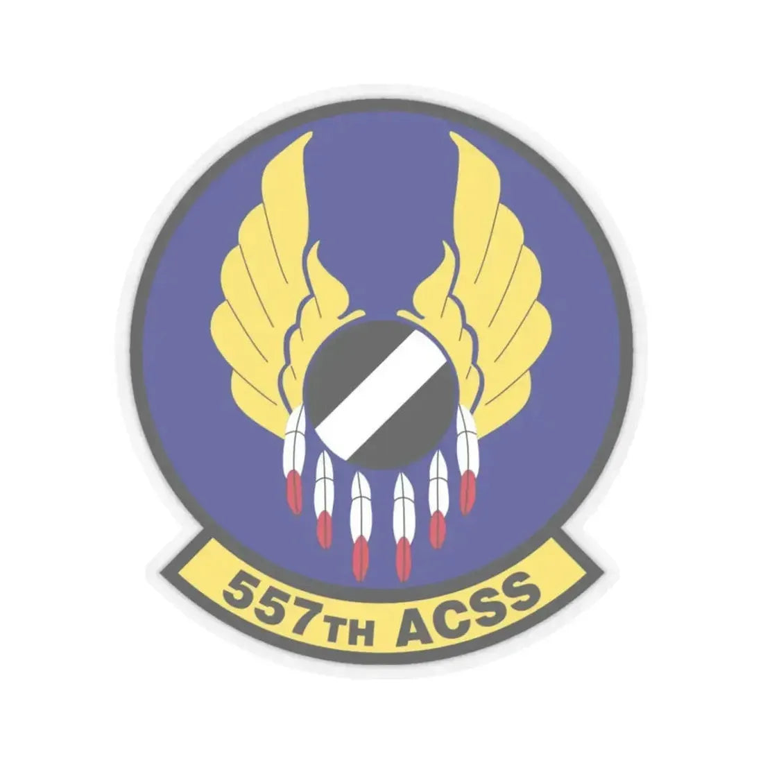 557th Aircraft Sustainment Squadron (U.S. Air Force) STICKER Vinyl Kiss-Cut Decal 3 Inch Transparent - The Sticker Space