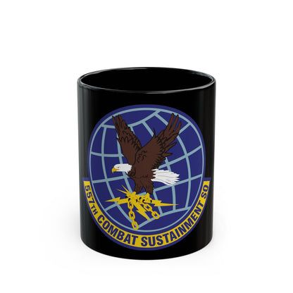 557th Combat Sustainment Squadron (U.S. Air Force) Black Coffee Mug-11oz-The Sticker Space