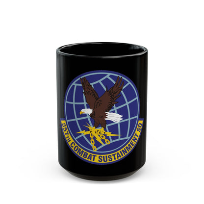 557th Combat Sustainment Squadron (U.S. Air Force) Black Coffee Mug-15oz-The Sticker Space