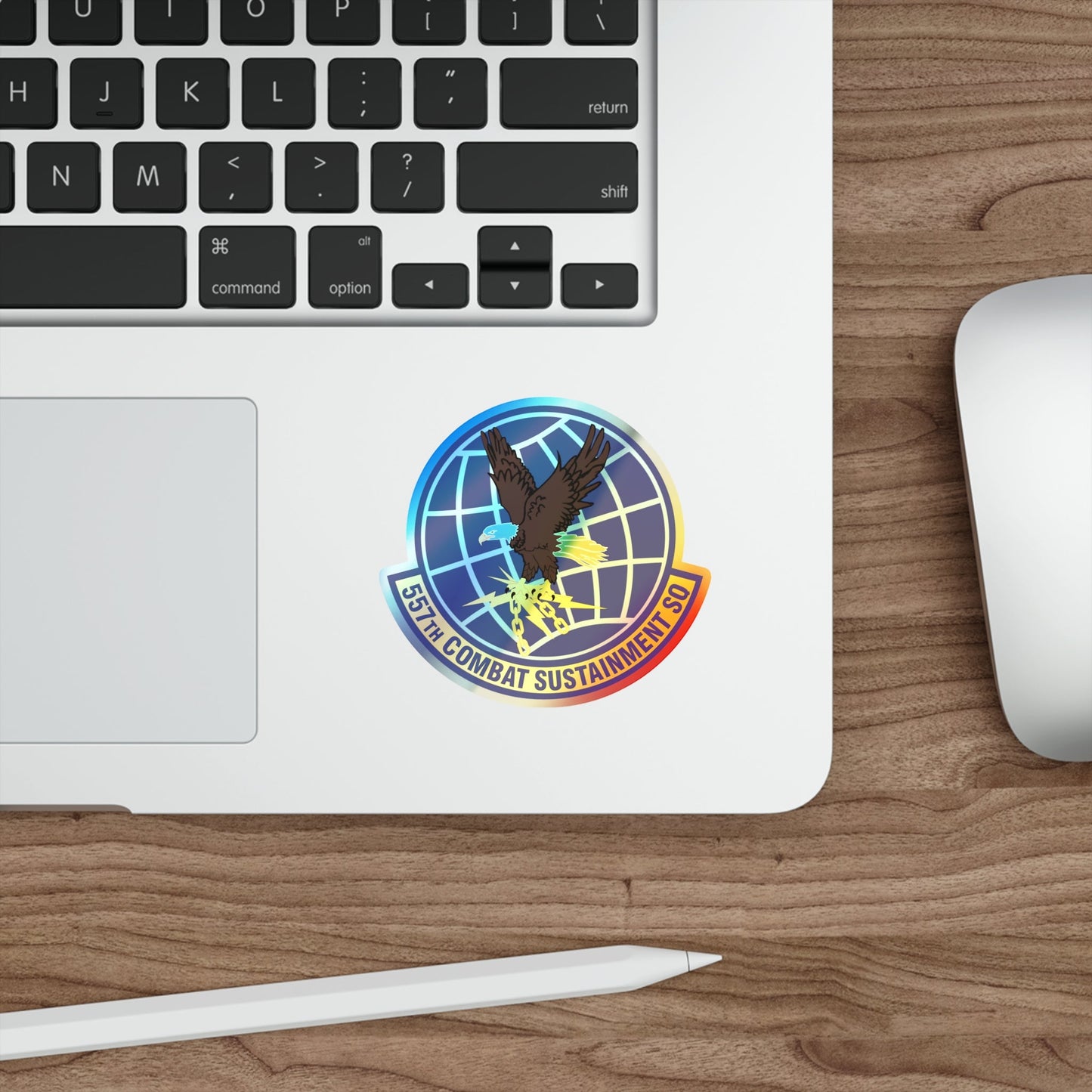 557th Combat Sustainment Squadron (U.S. Air Force) Holographic STICKER Die-Cut Vinyl Decal-The Sticker Space