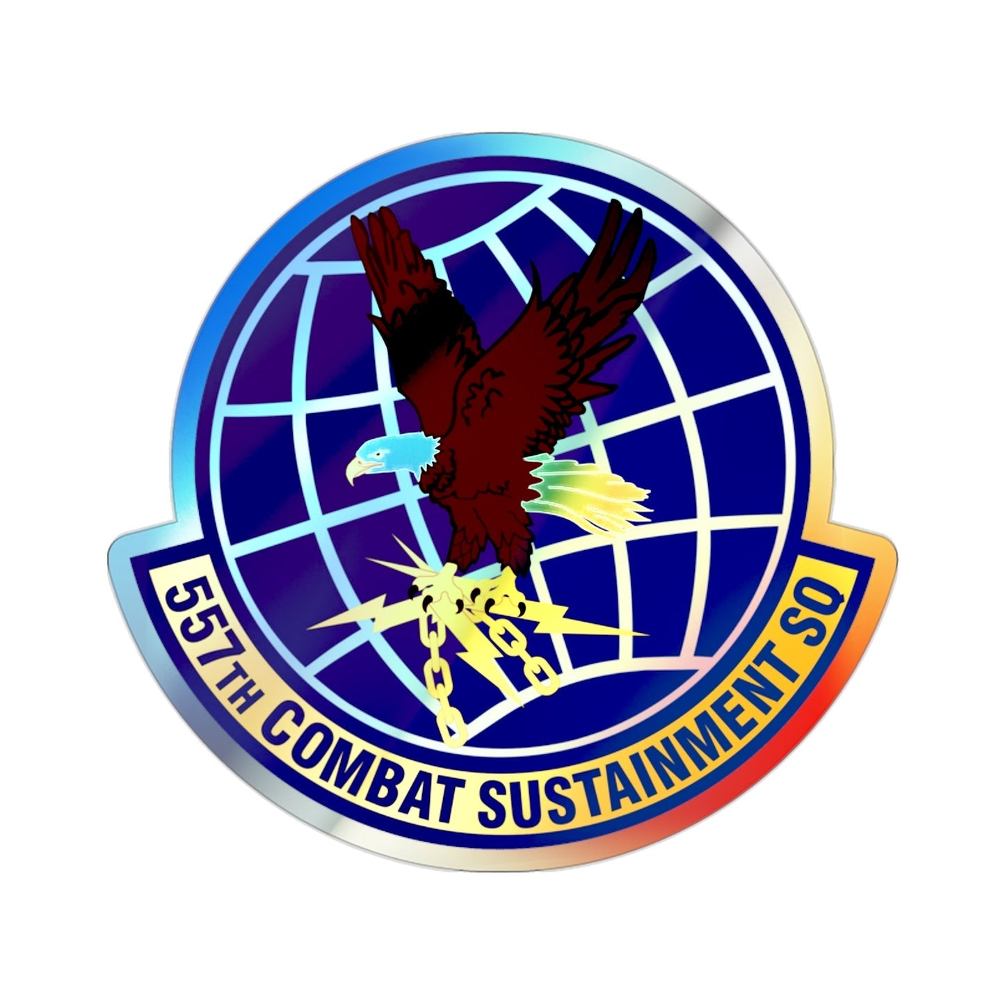 557th Combat Sustainment Squadron (U.S. Air Force) Holographic STICKER Die-Cut Vinyl Decal-2 Inch-The Sticker Space