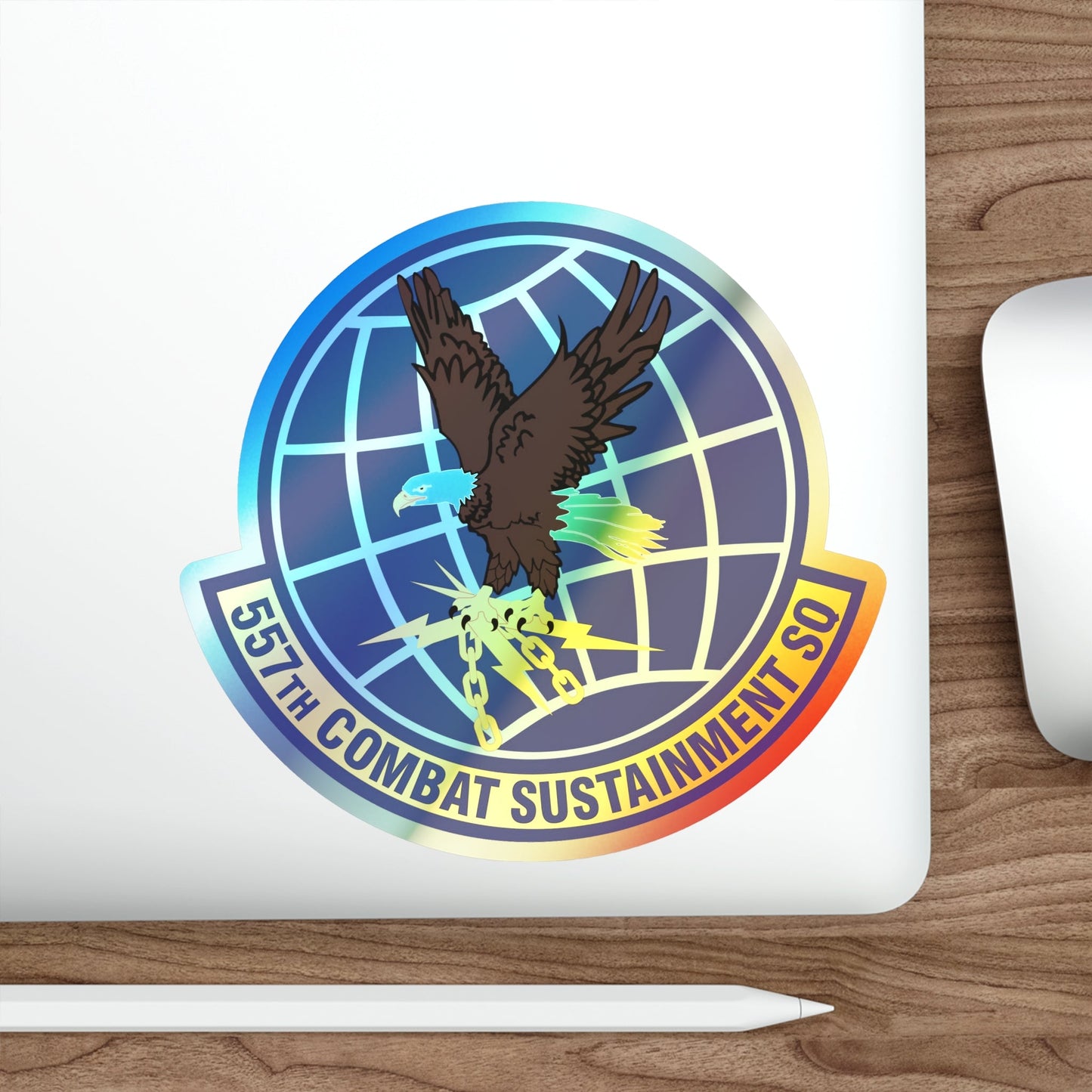 557th Combat Sustainment Squadron (U.S. Air Force) Holographic STICKER Die-Cut Vinyl Decal-The Sticker Space