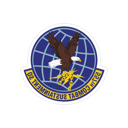 557th Combat Sustainment Squadron (U.S. Air Force) REVERSE PRINT Transparent STICKER-2" × 2"-The Sticker Space