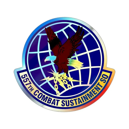 557th Combat Sustainment Squadron (U.S. Air Force) Holographic STICKER Die-Cut Vinyl Decal 6 Inch Holographic - The Sticker Space