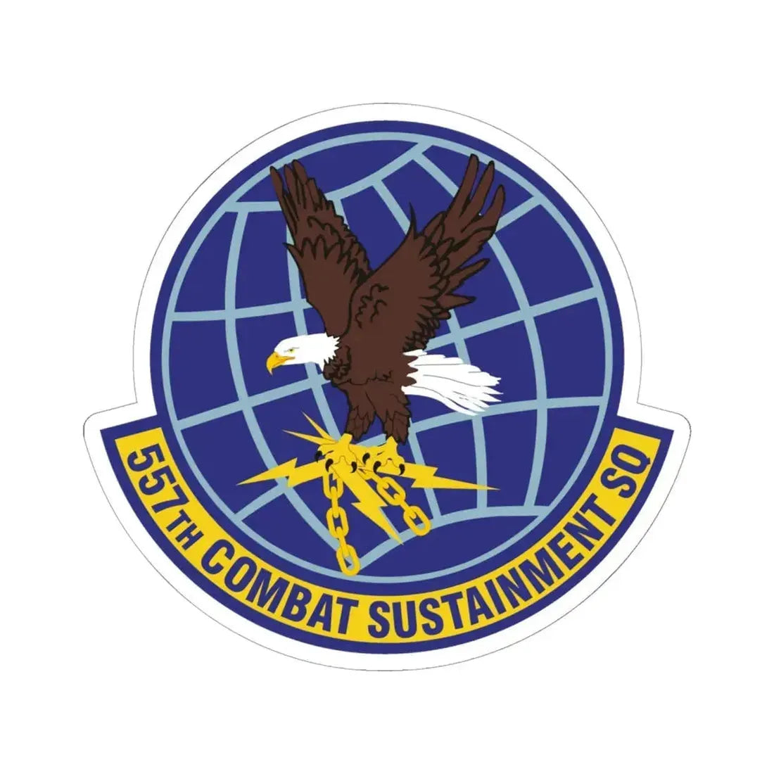 557th Combat Sustainment Squadron (U.S. Air Force) STICKER Vinyl Kiss-Cut Decal 6 Inch White - The Sticker Space