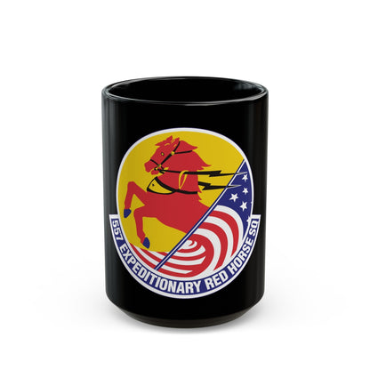 557th Expeditionary Red Horse Squadron (U.S. Air Force) Black Coffee Mug-15oz-The Sticker Space