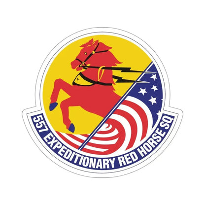 557th Expeditionary Red Horse Squadron (U.S. Air Force) STICKER Vinyl Die-Cut Decal 4 Inch - The Sticker Space