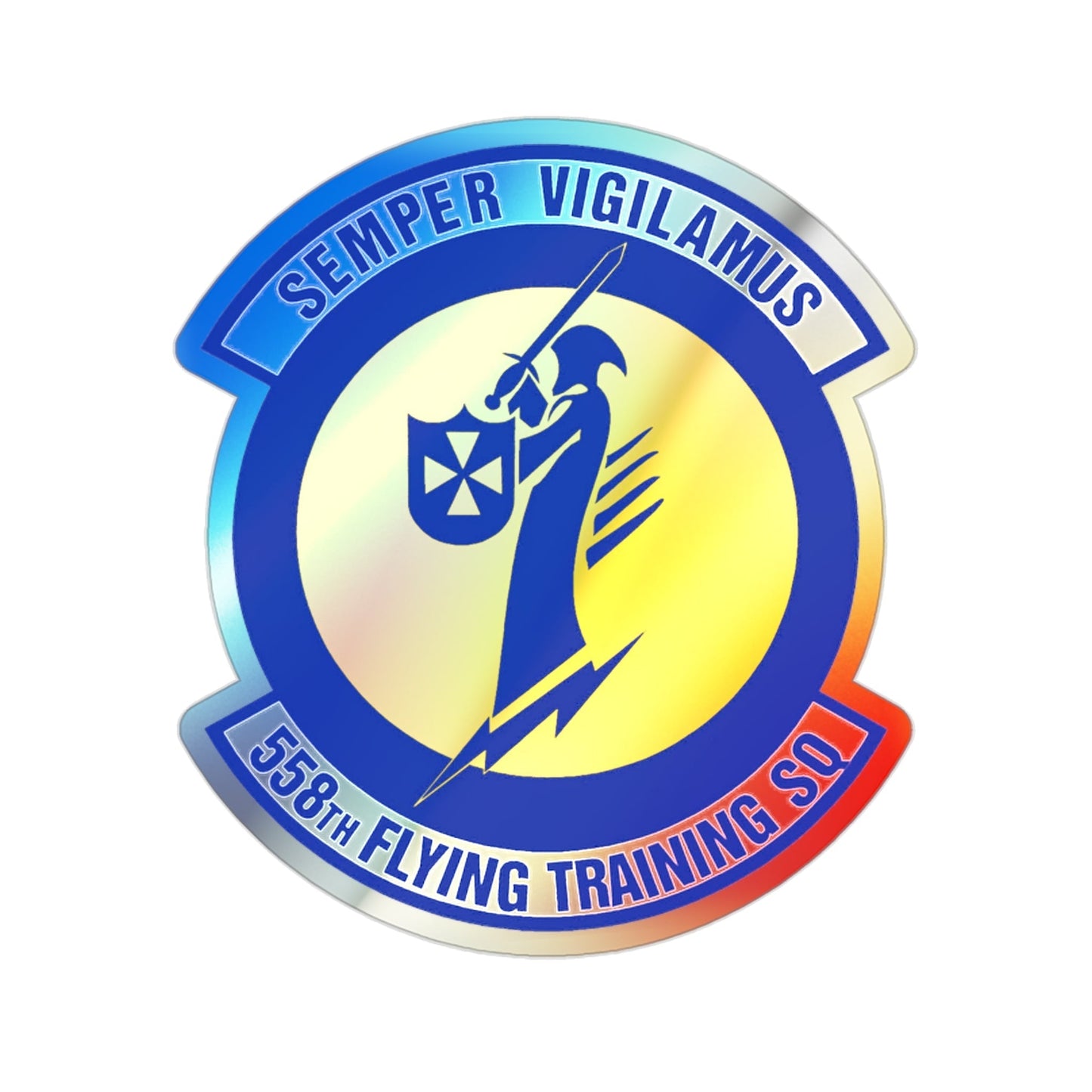 558 Flying Training Squadron AETC (U.S. Air Force) Holographic STICKER Die-Cut Vinyl Decal-2 Inch-The Sticker Space