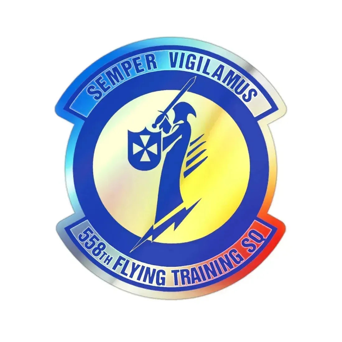558 Flying Training Squadron AETC (U.S. Air Force) Holographic STICKER Die-Cut Vinyl Decal 2 Inch Holographic - The Sticker Space