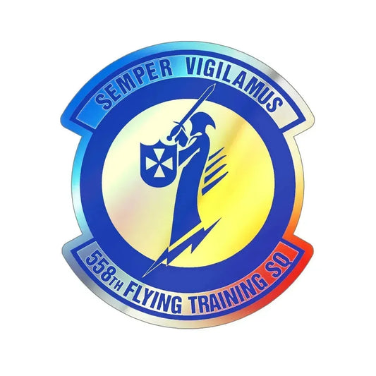 558 Flying Training Squadron AETC (U.S. Air Force) Holographic STICKER Die-Cut Vinyl Decal 6 Inch Holographic - The Sticker Space