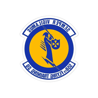 558 Flying Training Squadron AETC (U.S. Air Force) REVERSE PRINT Transparent Die-Cut STICKER 6 Inch Die-Cut Transparent - The Sticker Space
