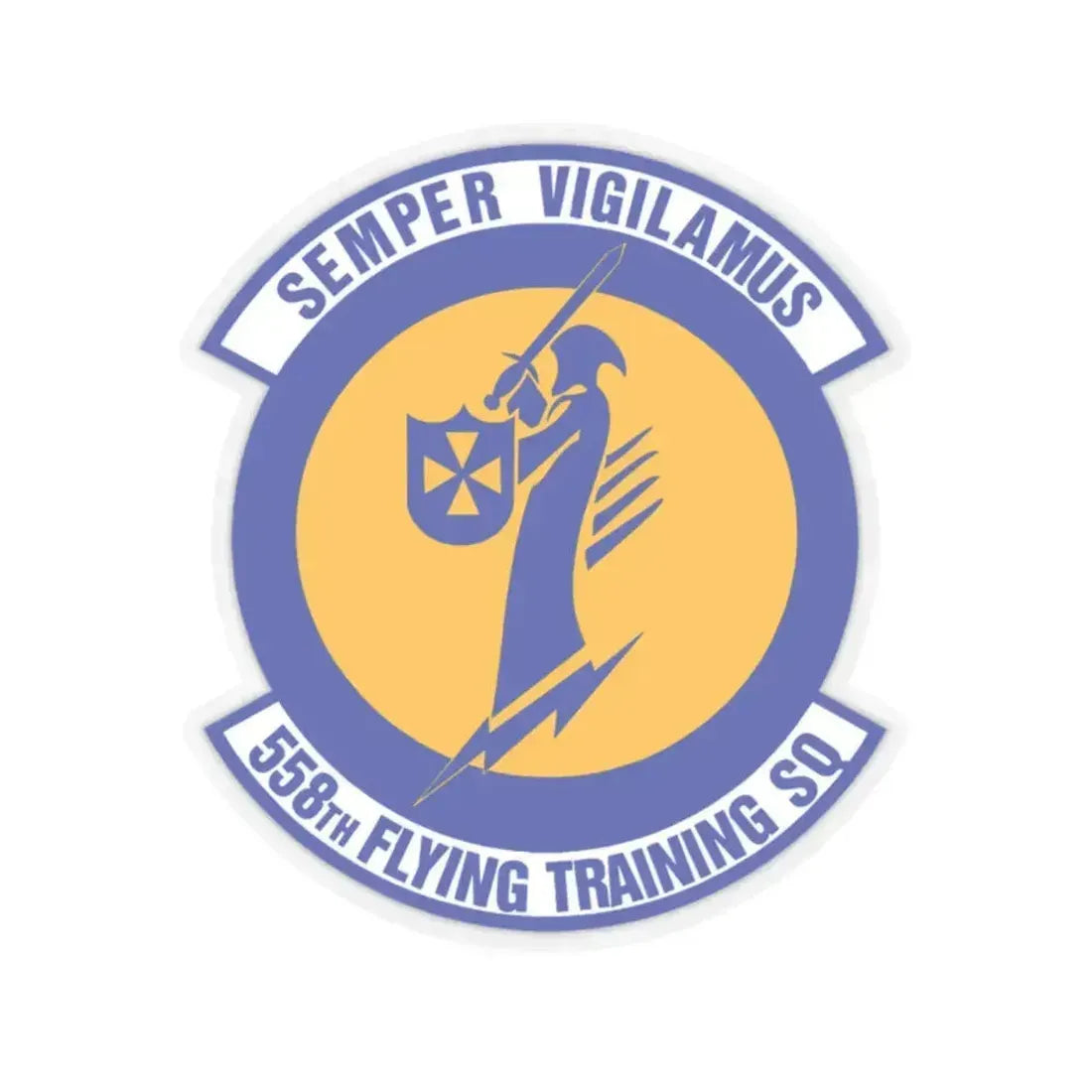 558 Flying Training Squadron AETC (U.S. Air Force) STICKER Vinyl Kiss-Cut Decal 2 Inch Transparent - The Sticker Space