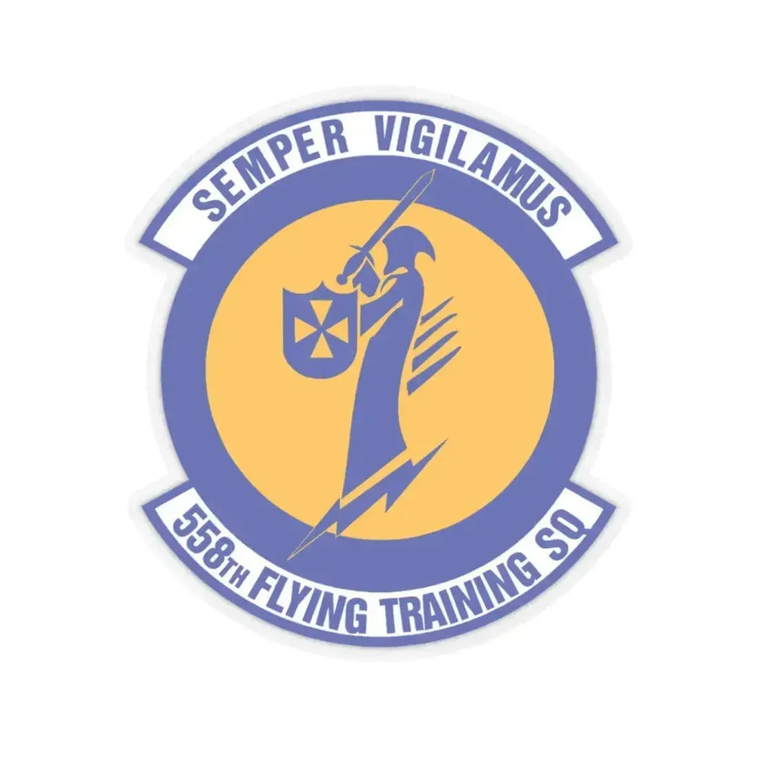 558 Flying Training Squadron AETC (U.S. Air Force) STICKER Vinyl Kiss-Cut Decal 3 Inch Transparent - The Sticker Space