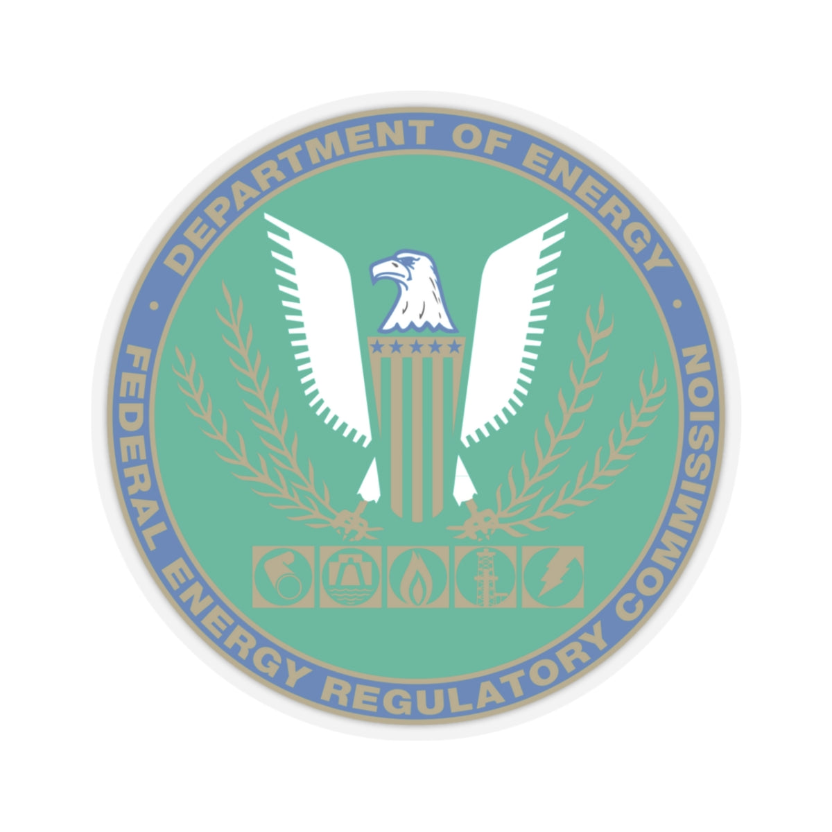 Seal of the United States Federal Energy Regulatory Commission - STICKER Vinyl Kiss-Cut Decal