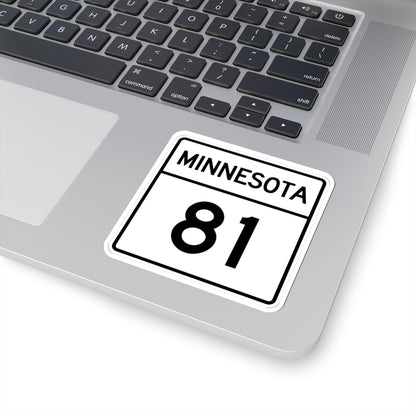 MN-81 1948 (Minnesota) (Road Sign) STICKER Vinyl Kiss-Cut Decal