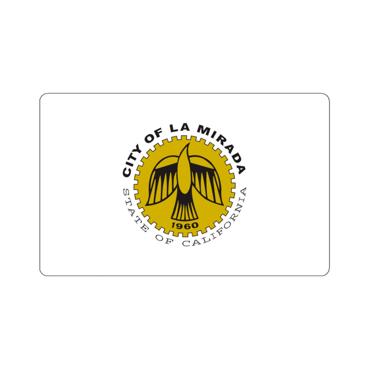 Flag of La Mirada, California - STICKER Vinyl Kiss-Cut Decal