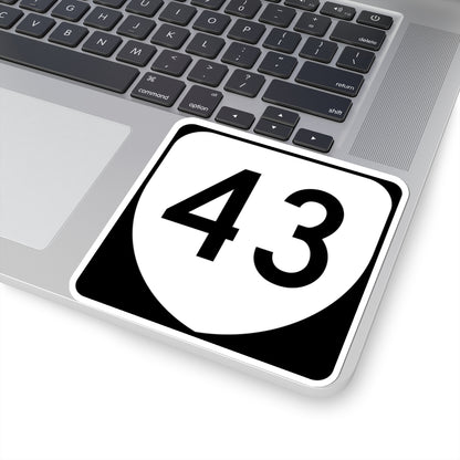 Virginia 43 (Virginia) (Road Sign) STICKER Vinyl Kiss-Cut Decal