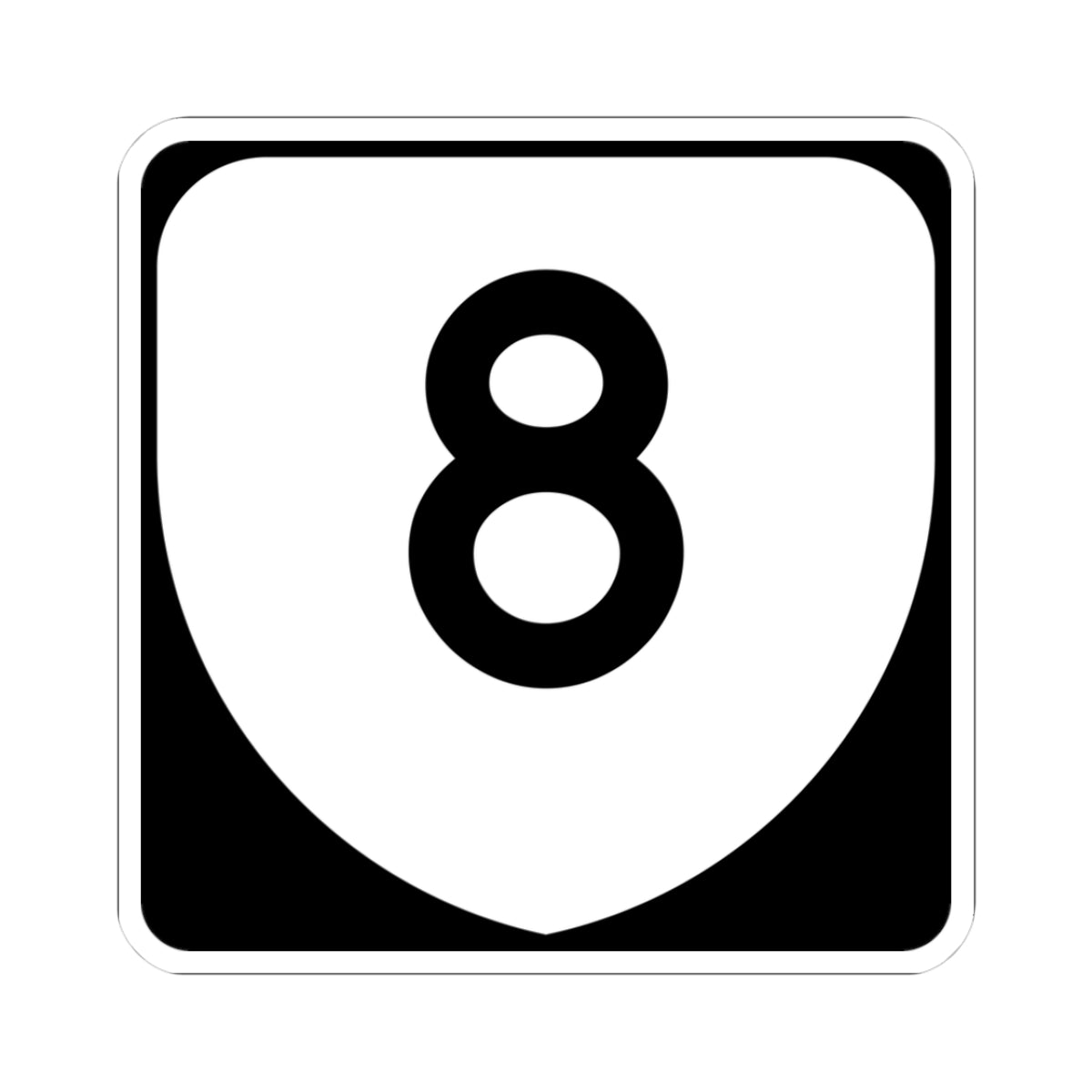 Virginia 8 (Virginia) (Road Sign) STICKER Vinyl Kiss-Cut Decal