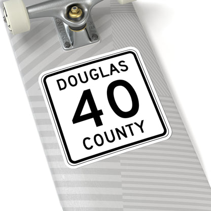 Douglas County Route 40 (Minnesota) (Road Sign) STICKER Vinyl Kiss-Cut Decal
