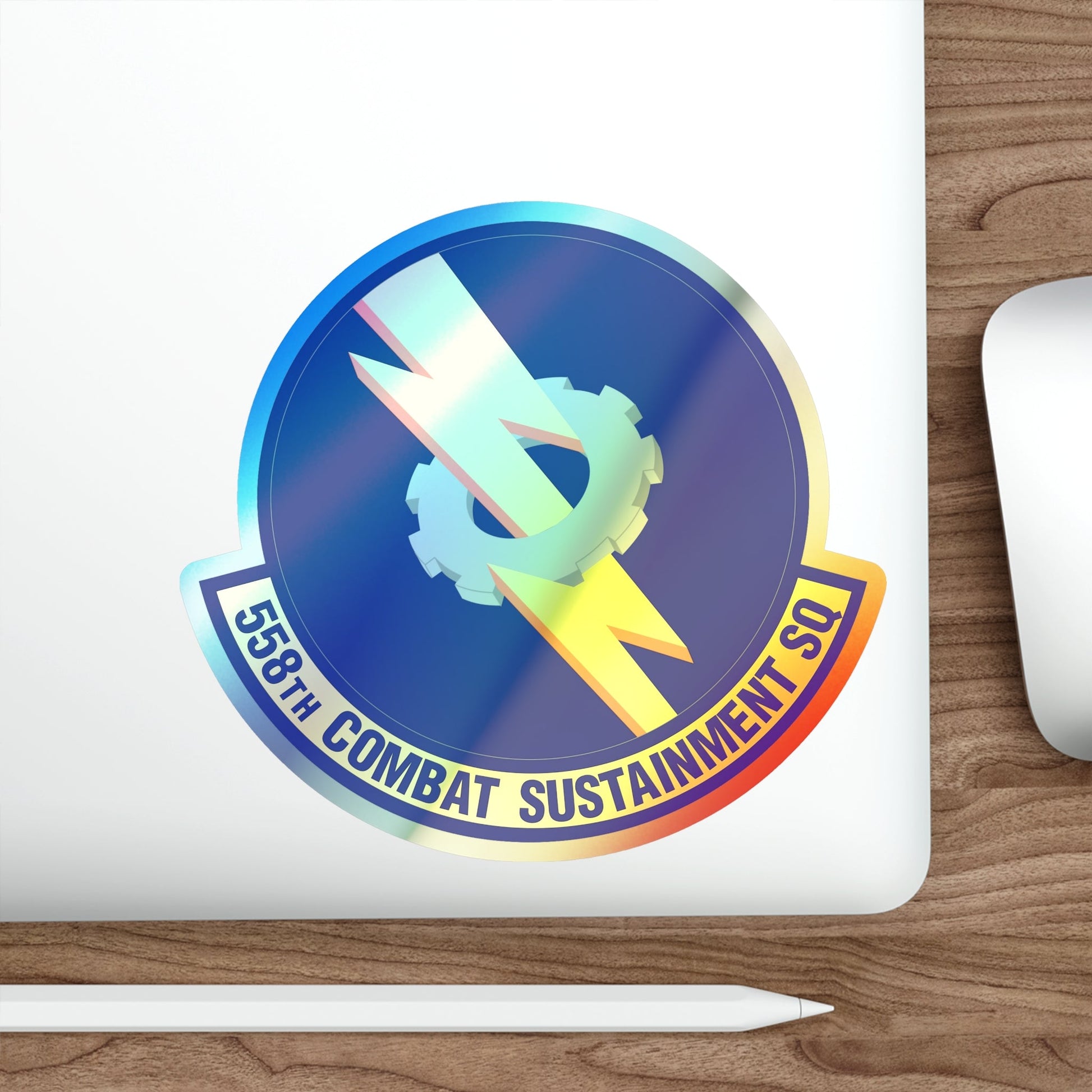 558th Combat Sustainment Squadron (U.S. Air Force) Holographic STICKER Die-Cut Vinyl Decal-The Sticker Space