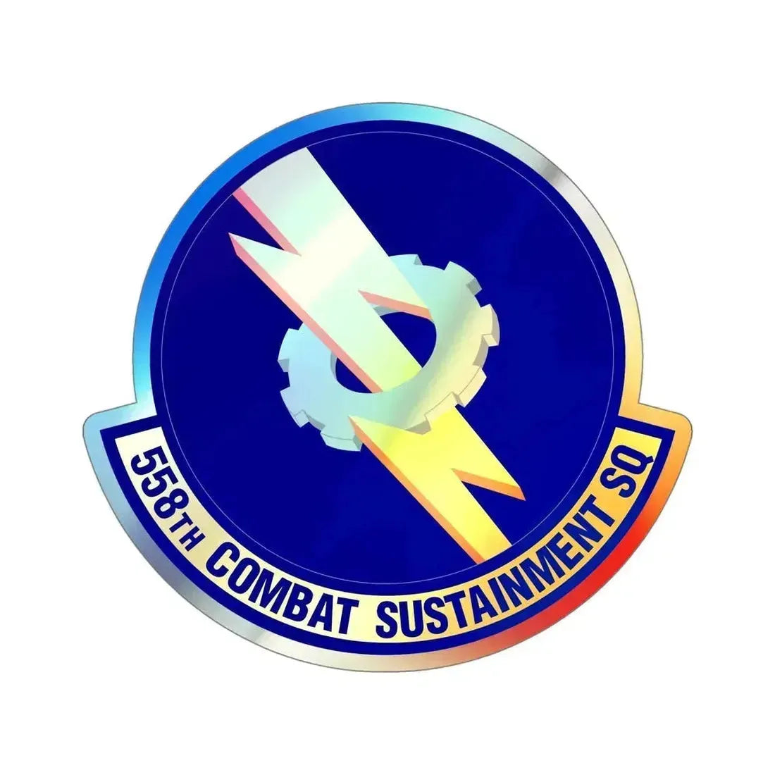558th Combat Sustainment Squadron (U.S. Air Force) Holographic STICKER Die-Cut Vinyl Decal 5 Inch Holographic - The Sticker Space