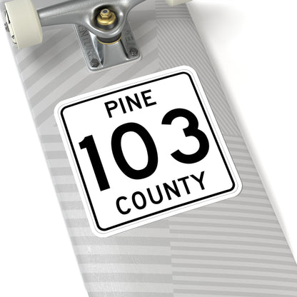 Pine County Route 103 MN (Minnesota) (Road Sign) STICKER Vinyl Kiss-Cut Decal