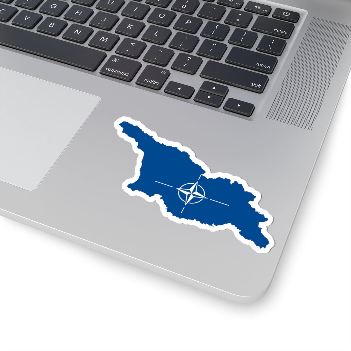 Flag map of Georgia NATO (Georgia) STICKER Vinyl Kiss-Cut Decal