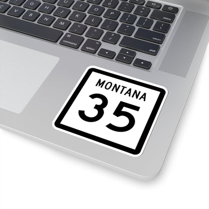 MT-35 (Montana) (Road Sign) STICKER Vinyl Kiss-Cut Decal