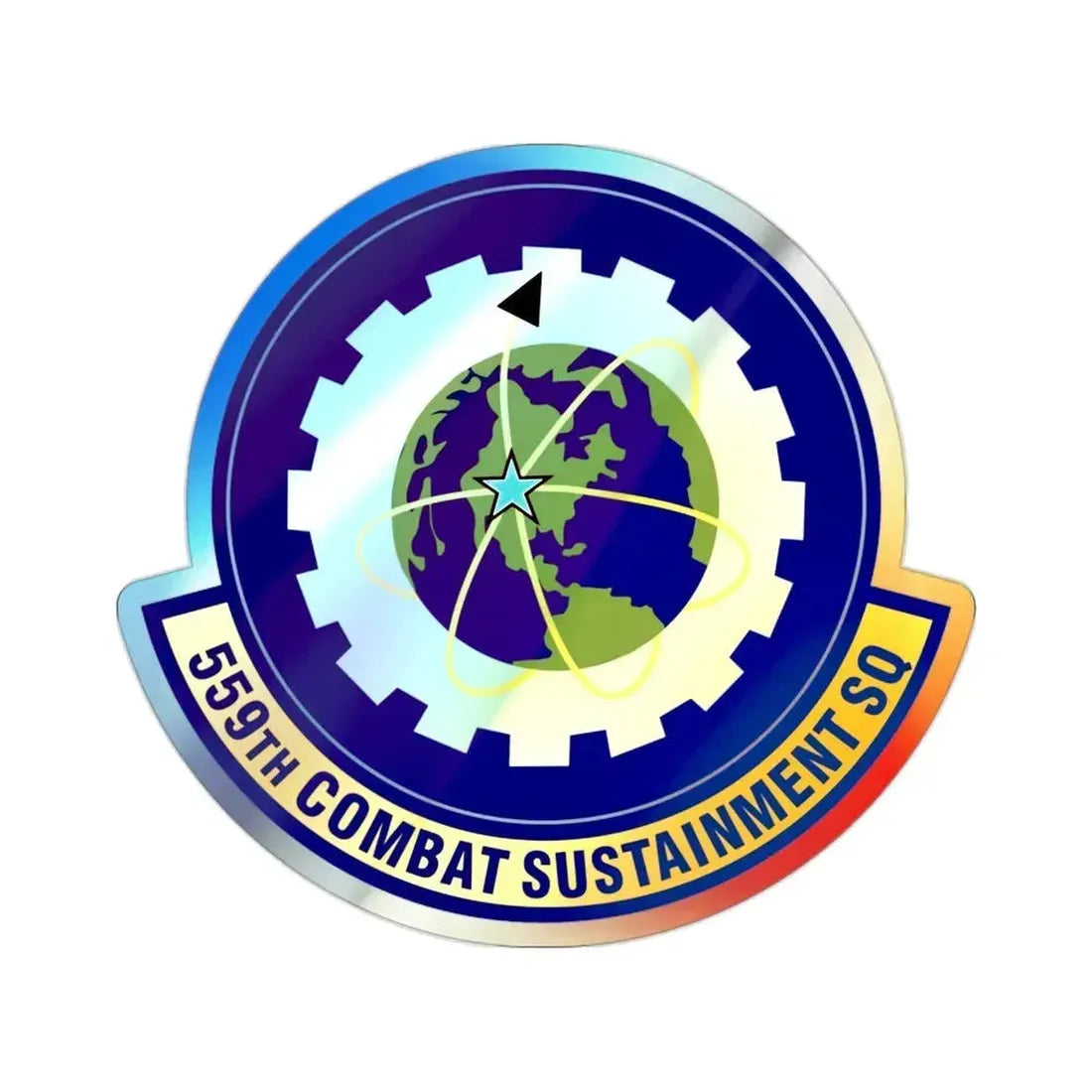 559th Combat Sustainment Squadron (U.S. Air Force) Holographic STICKER Die-Cut Vinyl Decal 2 Inch Holographic - The Sticker Space