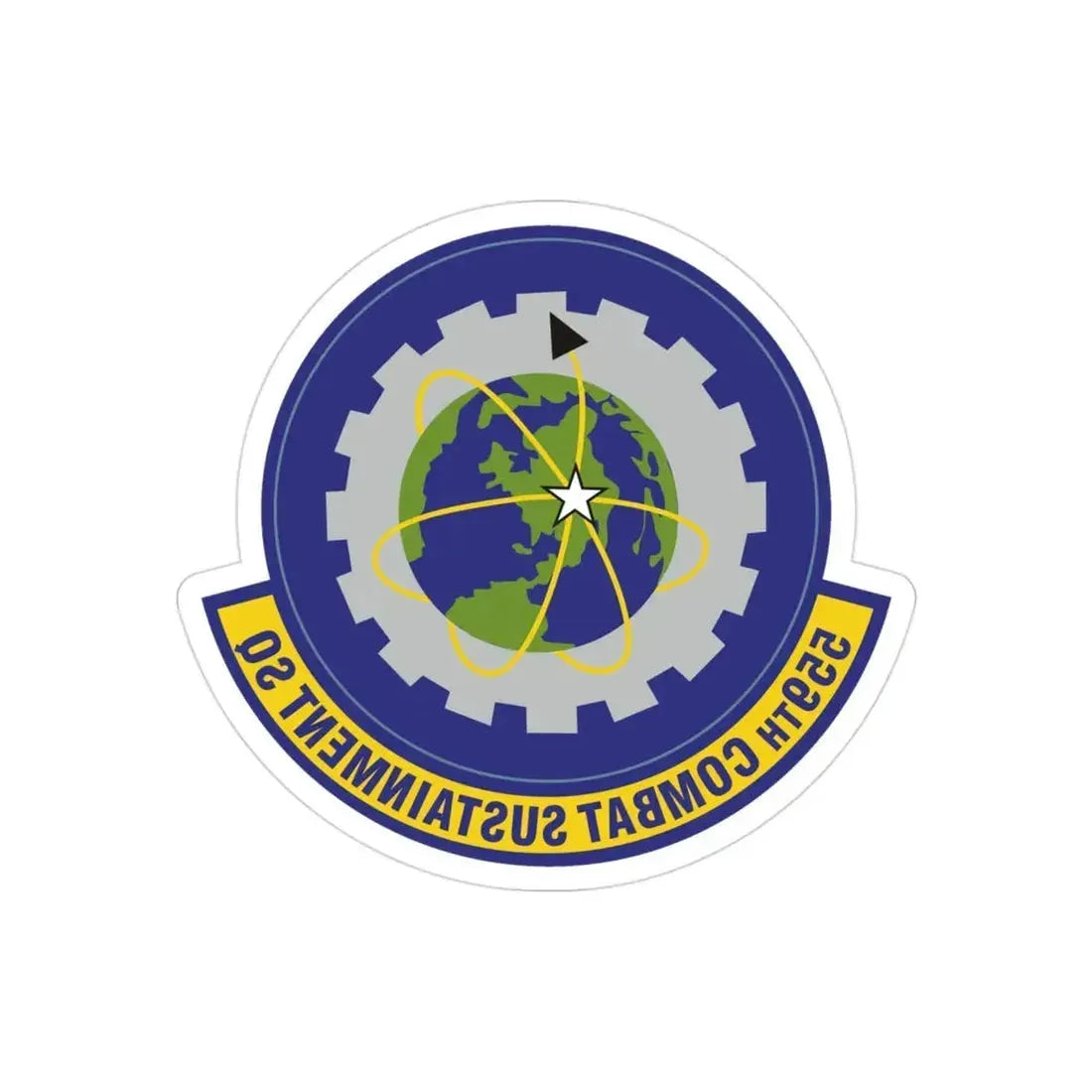 559th Combat Sustainment Squadron (U.S. Air Force) REVERSE PRINT Transparent Die-Cut STICKER 3 Inch Die-Cut Transparent - The Sticker Space