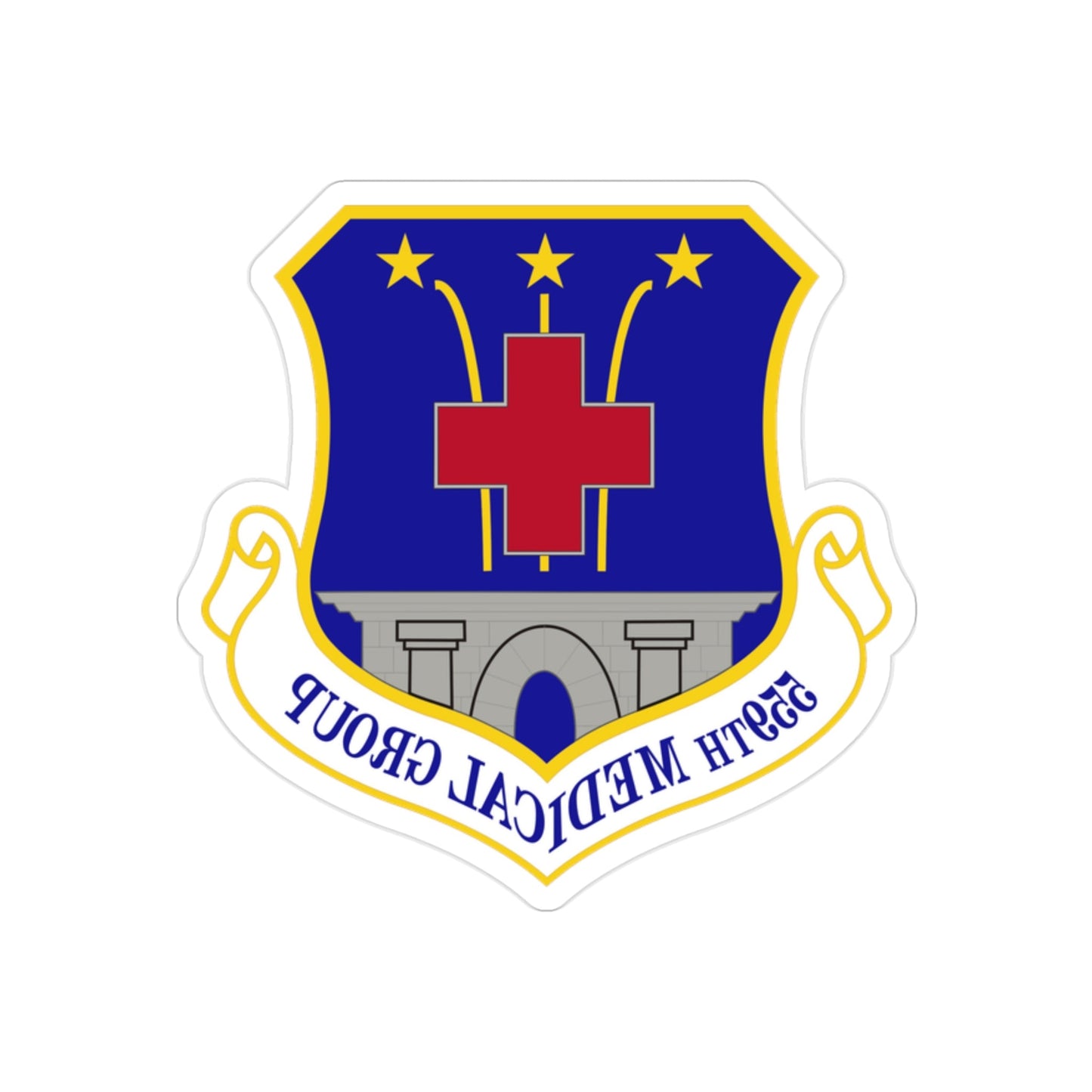 559th Medical Group (U.S. Air Force) REVERSE PRINT Transparent STICKER-2" × 2"-The Sticker Space