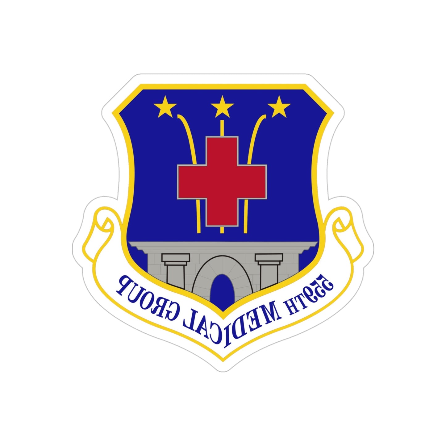 559th Medical Group (U.S. Air Force) REVERSE PRINT Transparent STICKER-4" × 4"-The Sticker Space