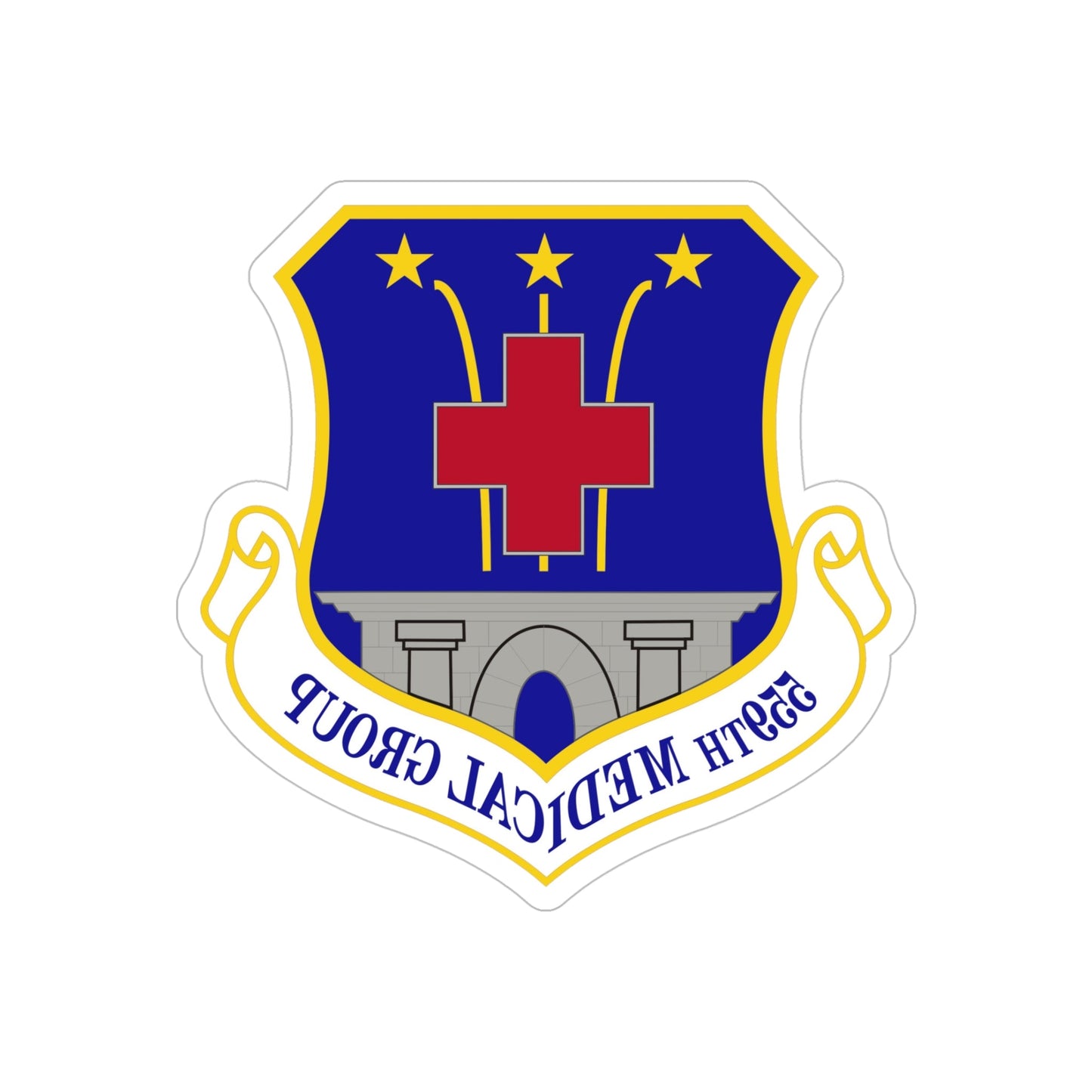 559th Medical Group (U.S. Air Force) REVERSE PRINT Transparent STICKER-5" × 5"-The Sticker Space