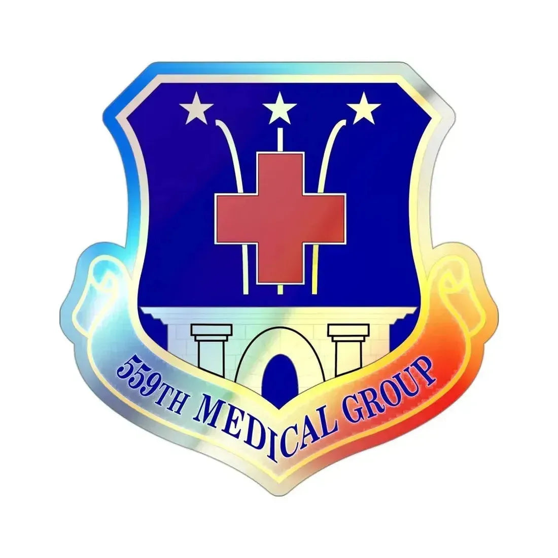 559th Medical Group (U.S. Air Force) Holographic STICKER Die-Cut Vinyl Decal 3 Inch Holographic - The Sticker Space