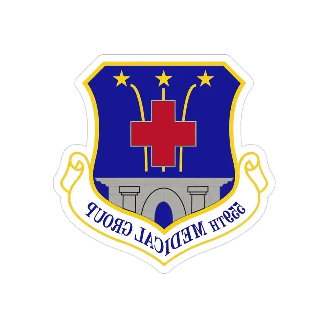 559th Medical Group (U.S. Air Force) REVERSE PRINT Transparent Die-Cut STICKER 3 Inch Die-Cut Transparent - The Sticker Space