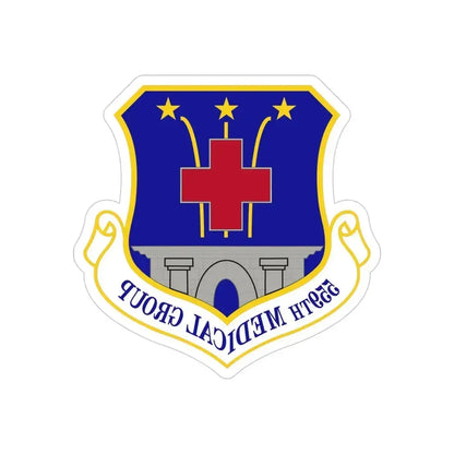 559th Medical Group (U.S. Air Force) REVERSE PRINT Transparent Die-Cut STICKER 4 Inch Die-Cut Transparent - The Sticker Space
