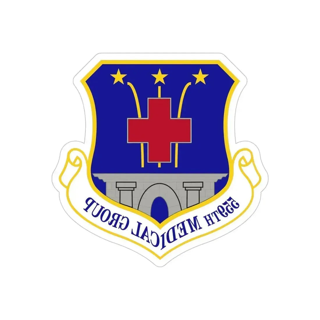 559th Medical Group (U.S. Air Force) REVERSE PRINT Transparent Die-Cut STICKER 6 Inch Die-Cut Transparent - The Sticker Space
