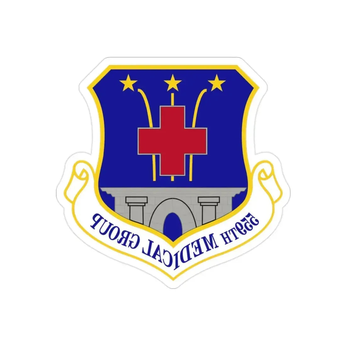 559th Medical Group (U.S. Air Force) REVERSE PRINT Transparent Die-Cut STICKER - The Sticker Space