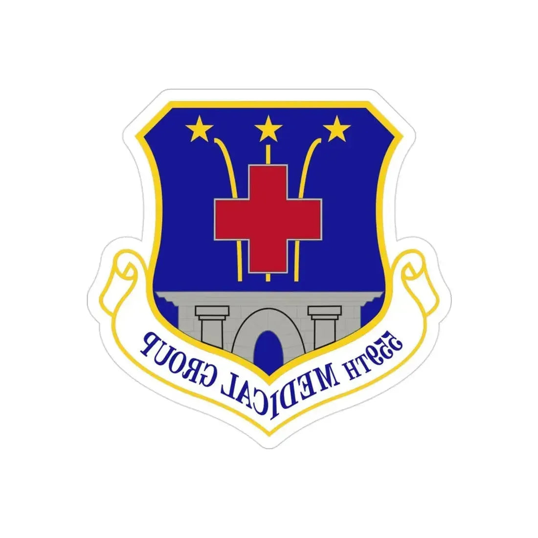 559th Medical Group (U.S. Air Force) REVERSE PRINT Transparent Die-Cut STICKER - The Sticker Space