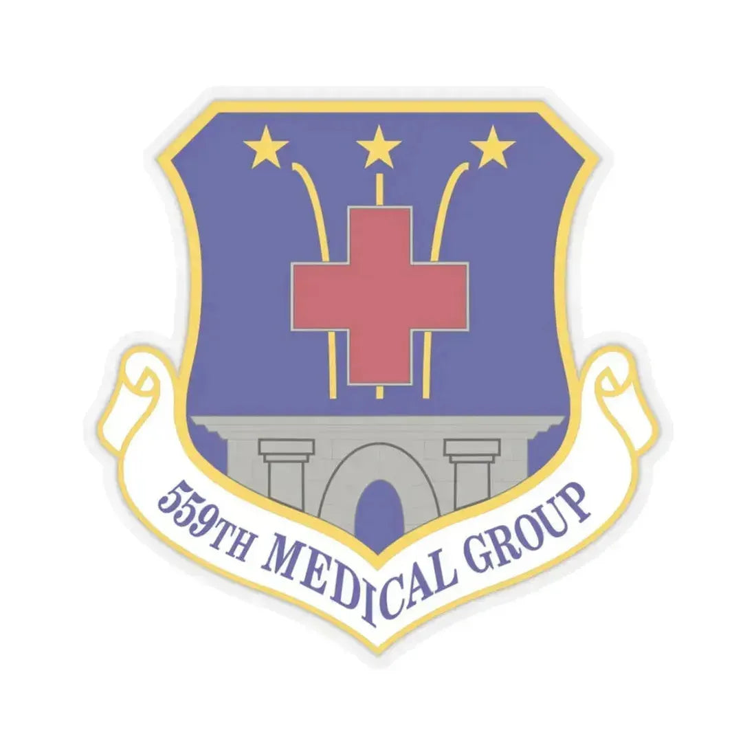 559th Medical Group (U.S. Air Force) STICKER Vinyl Kiss-Cut Decal 3 Inch Transparent - The Sticker Space