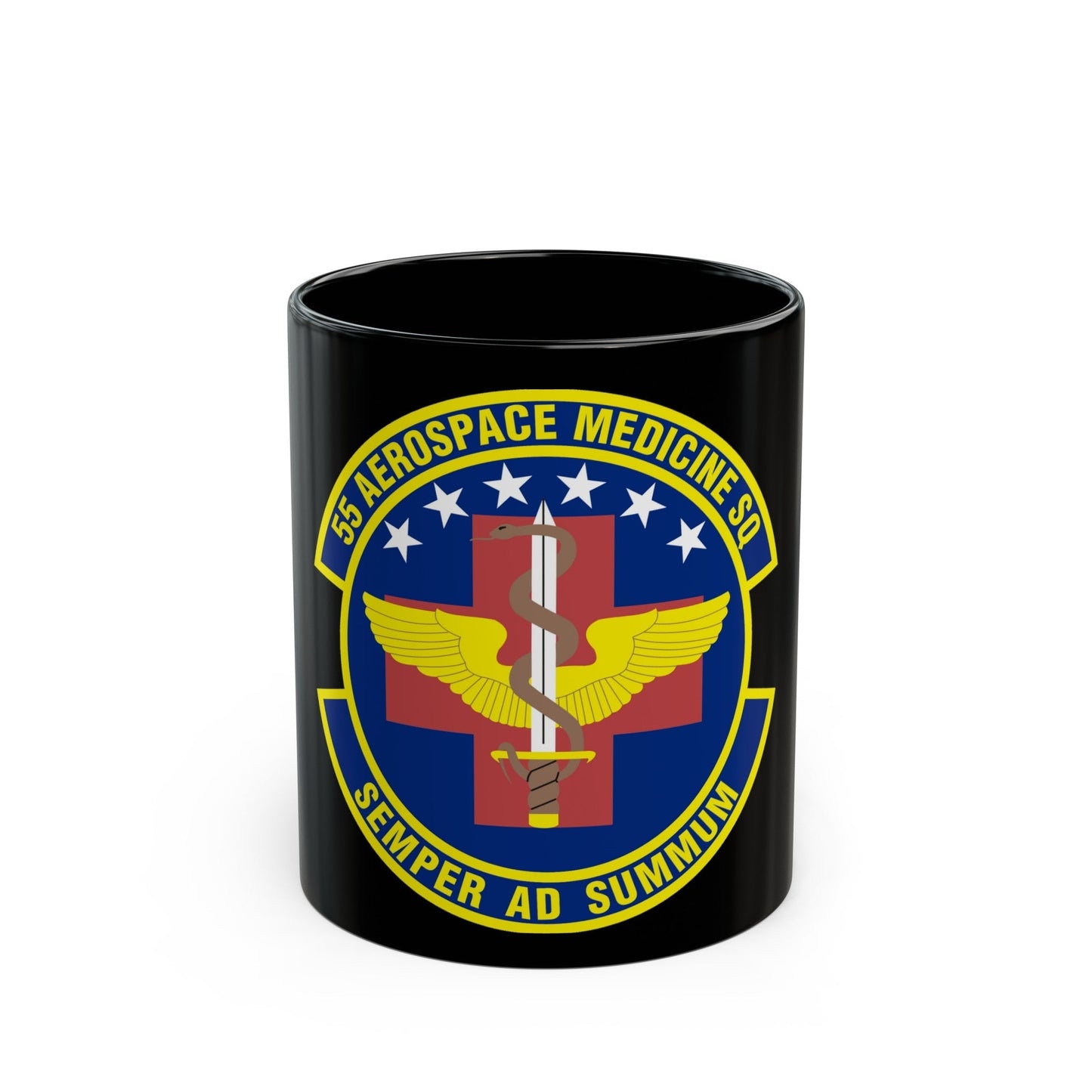 55th Aerospace Medicine Squadron (U.S. Air Force) Black Coffee Mug-11oz-The Sticker Space